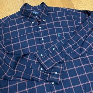 Ralph Lauren Rich Plaid Button down shirt Sz XL